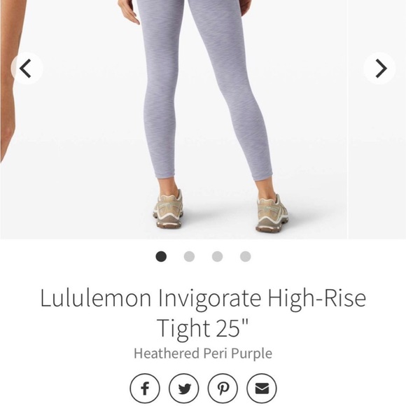 Lululemon Invigorating tights nwot Heathered Peri Purple size 6 8 - Picture 10 of 11